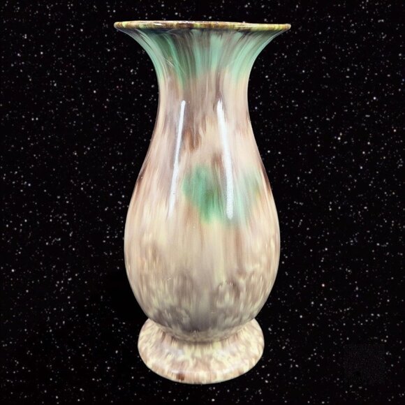 Vintage West Germany Drip Glaze Pottery Ceramic Vase Numbered Mid Century 1950s - Picture 1 of 14